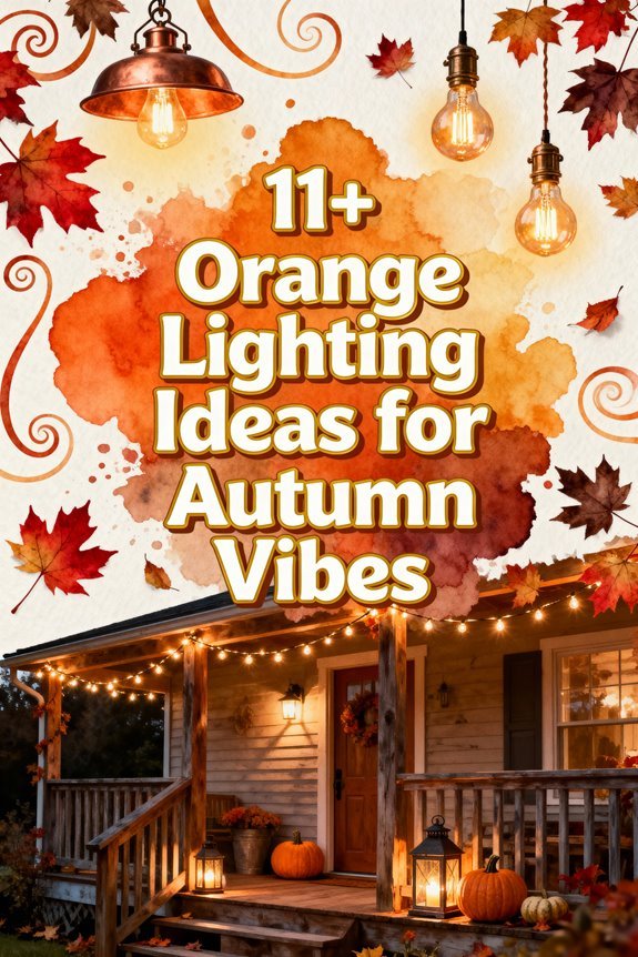 autumn themed orange lighting decorations