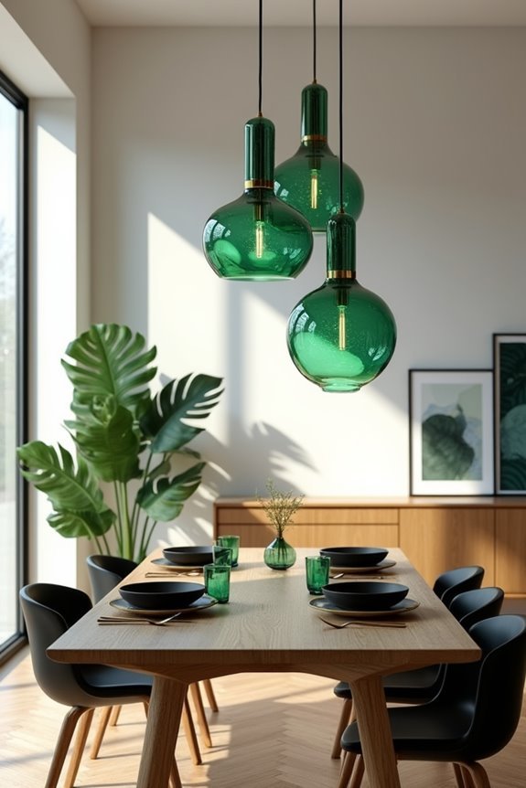 bold emerald pendant lighting