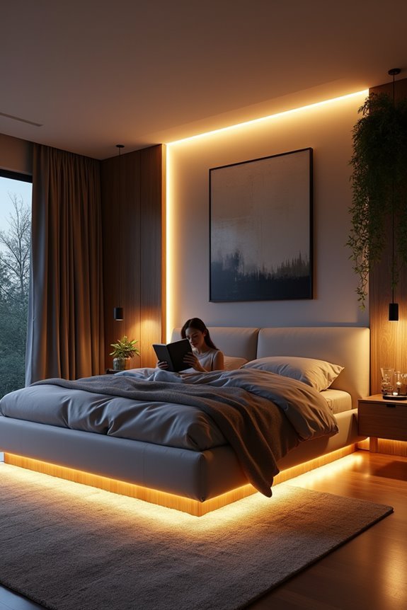 concealed led headboard lighting