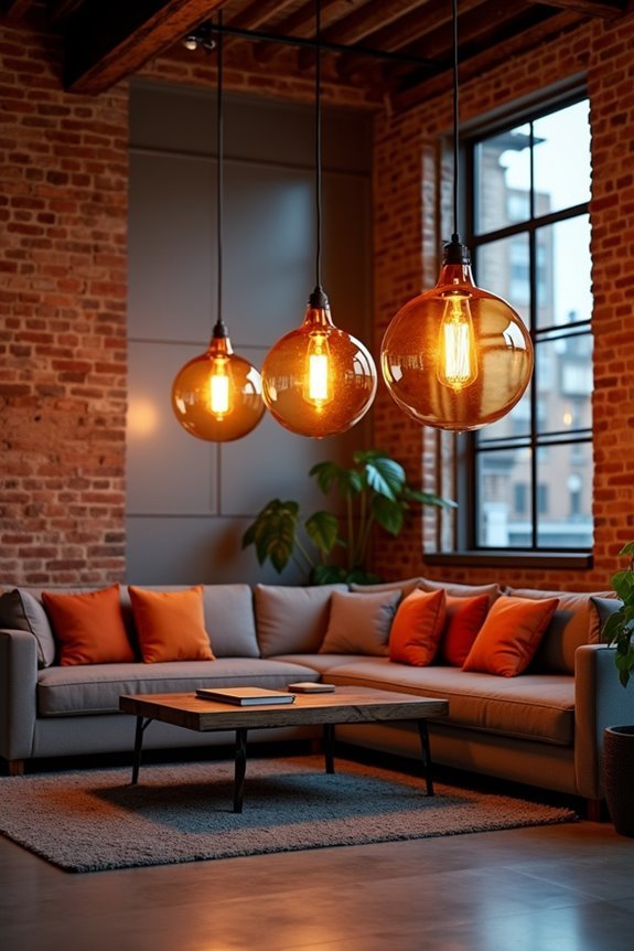 cozy industrial lighting aesthetic