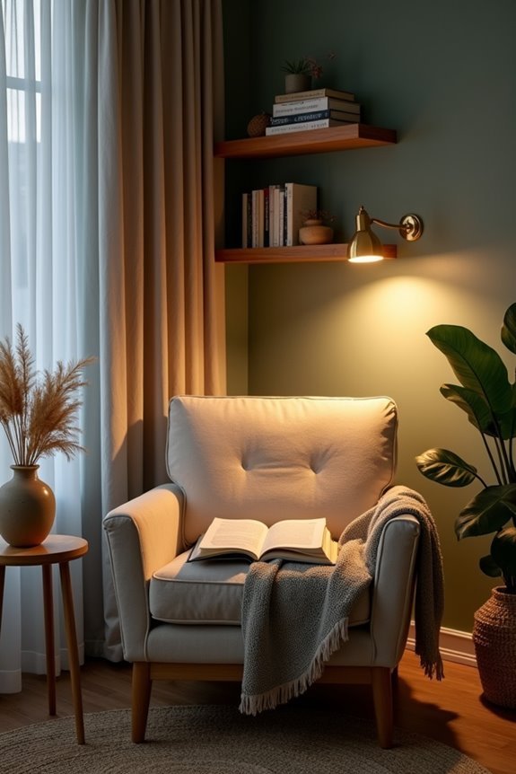 cozy reading nook illumination