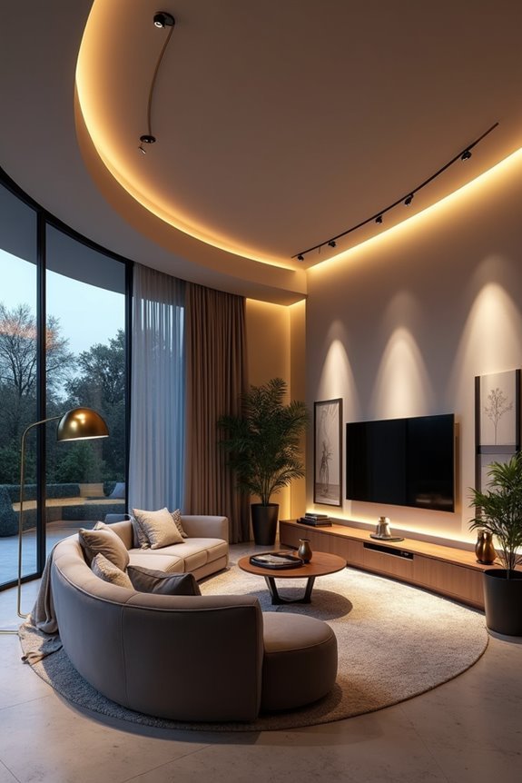 customizable curved track lighting