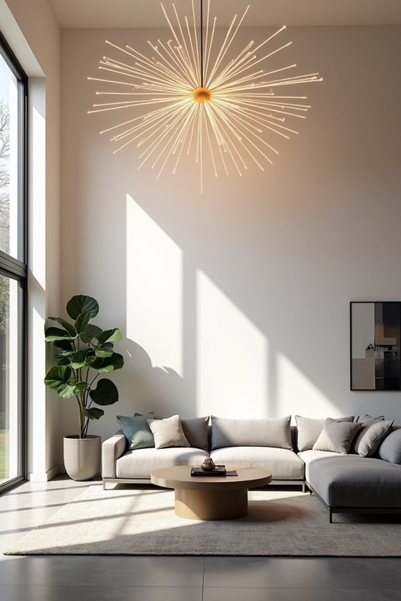 dramatic modern lighting fixture