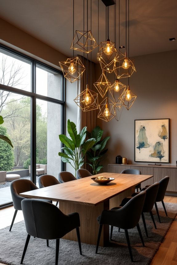 dynamic metallic geometric lighting