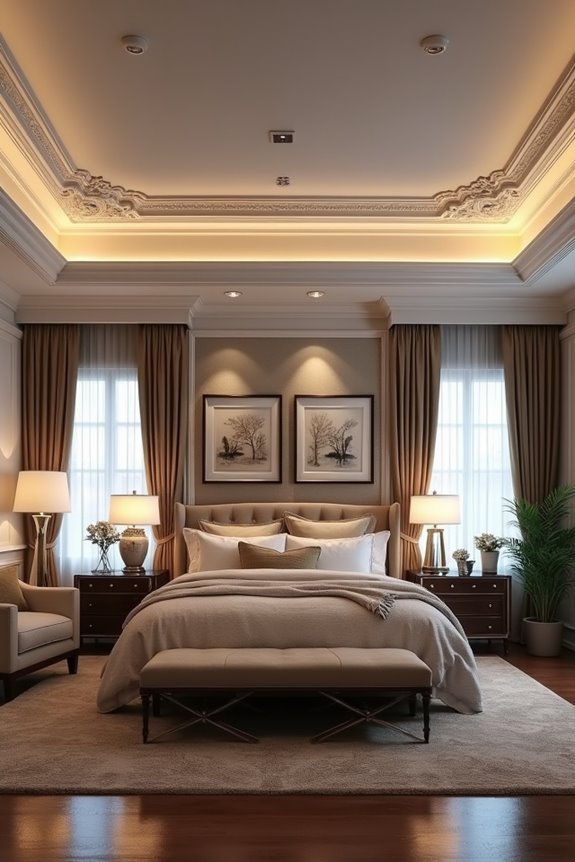 elegant crown molding lighting