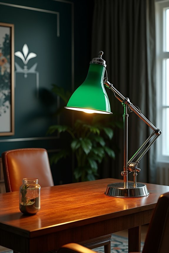 elegant emerald art deco lighting