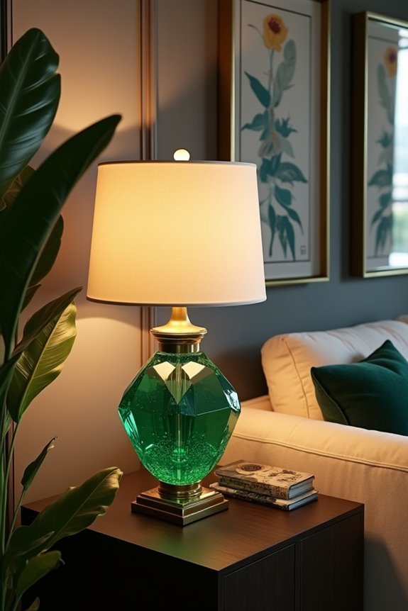 elegant emerald crystal lighting