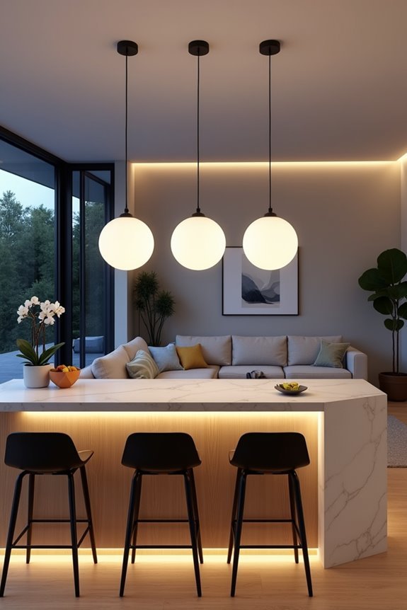 elegant frosted glass lighting