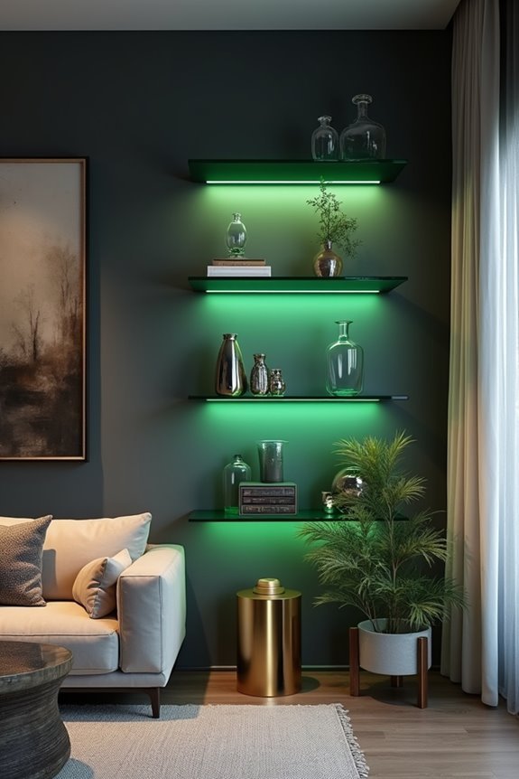 emerald glass spotlight effects