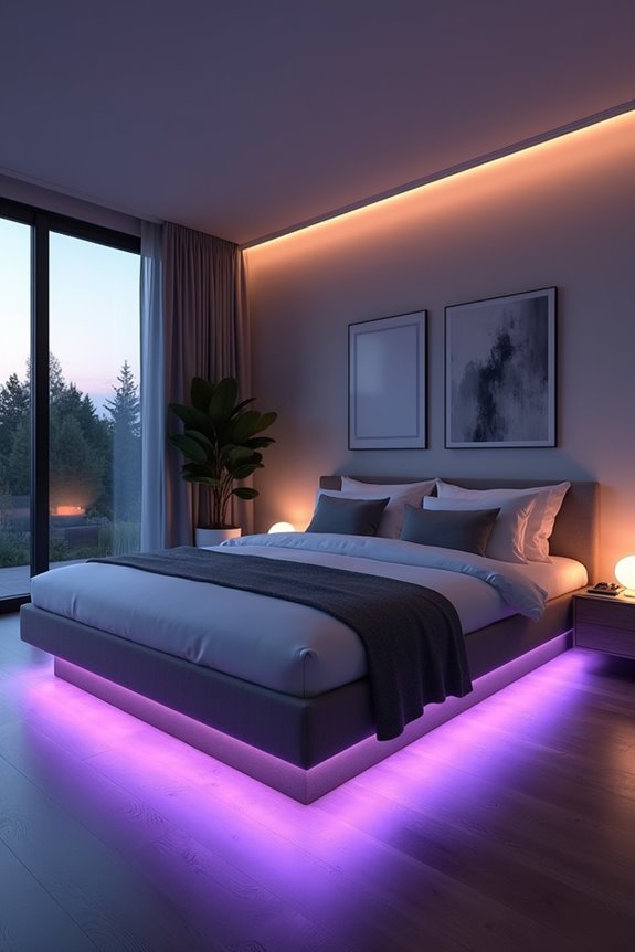 enchanting floating bedroom lights