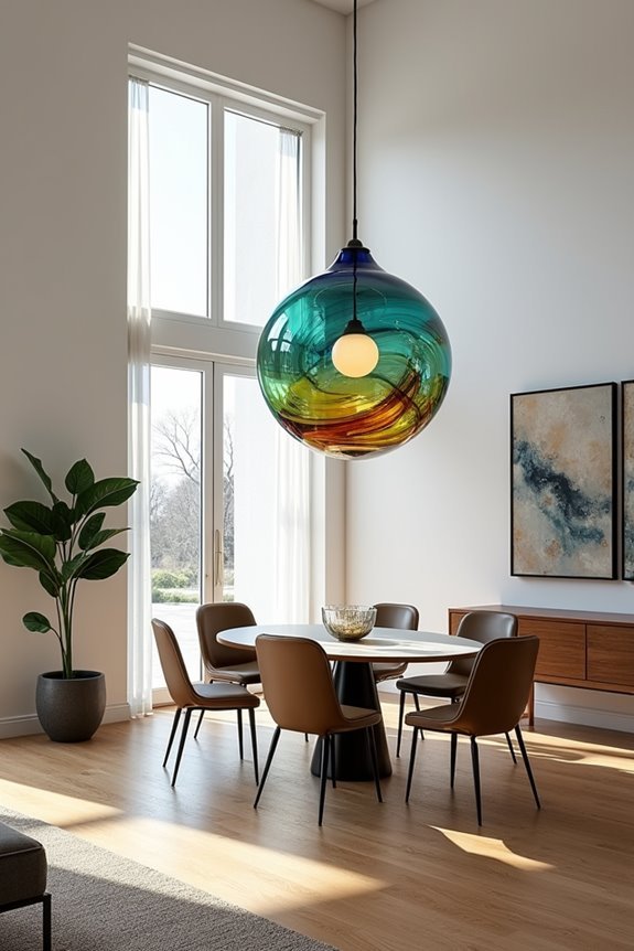ethereal colorful glass lighting