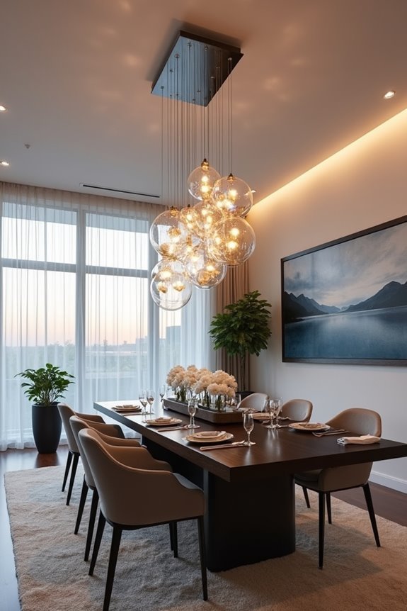 ethereal glass orb lighting