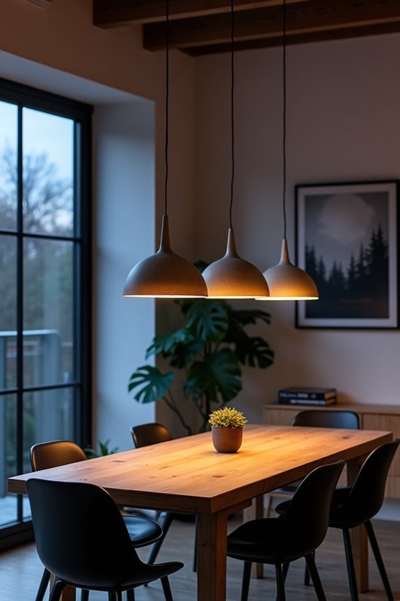 industrial concrete bowl pendants