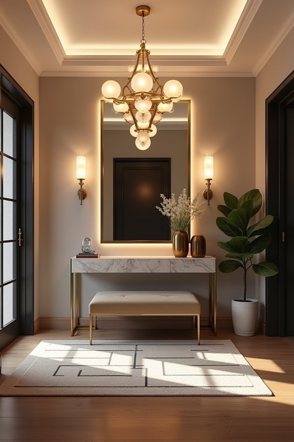 layered lighting enhances sophistication