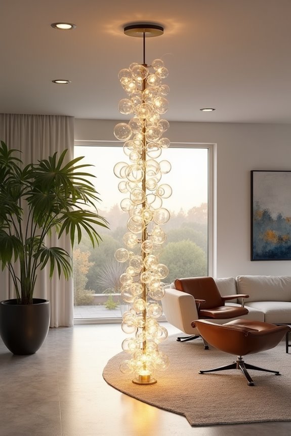 mesmerizing bubble glass illumination