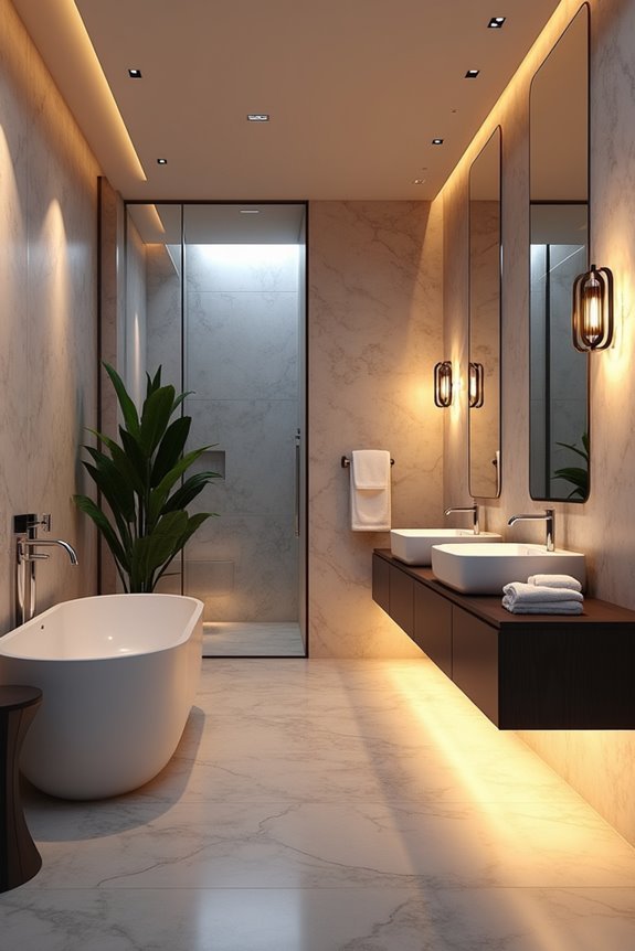 mood enhancing bathroom lighting control