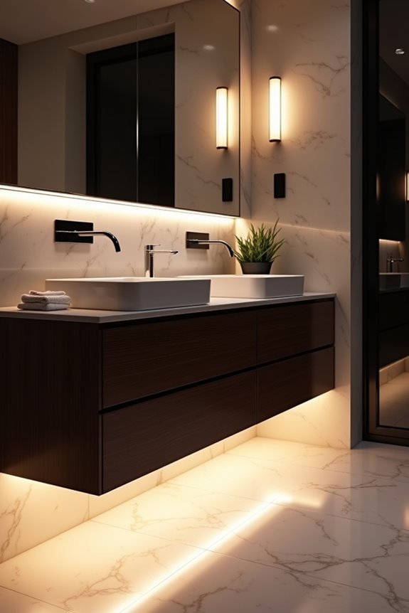 safety enhancing toe kick illumination