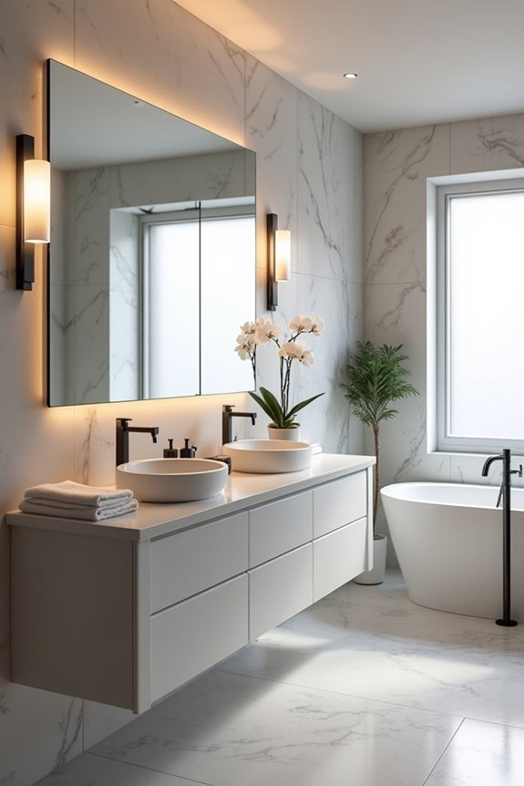 sconce placement for mirrors