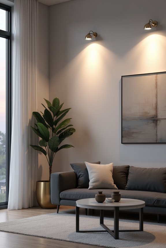 sophisticated ambient vertical lighting