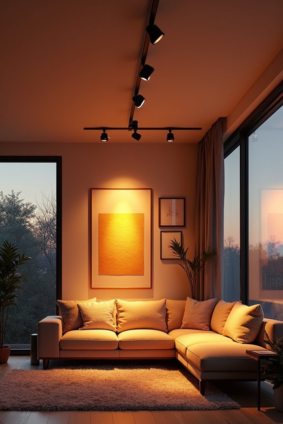 sophisticated sunset orange illumination