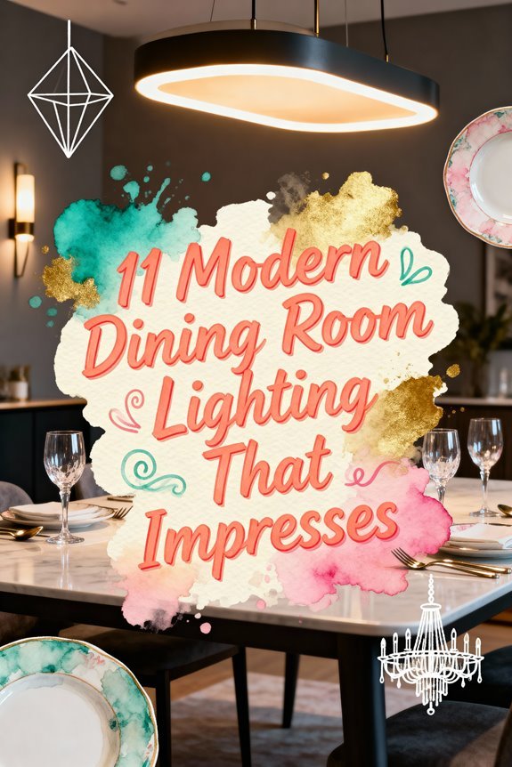 stylish contemporary dining illumination