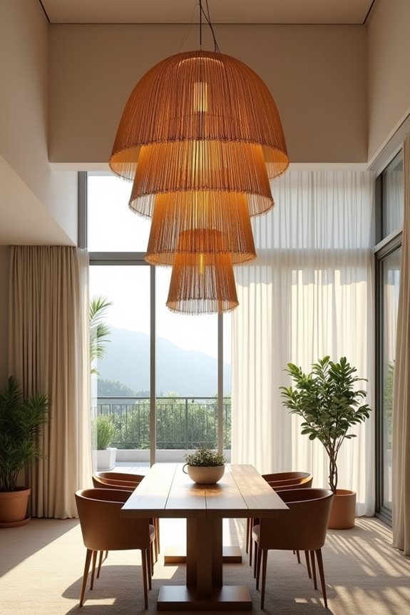 sustainable bamboo pendant lighting