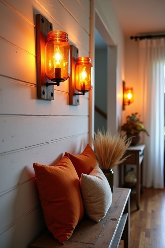 timeless orange mason jar sconces