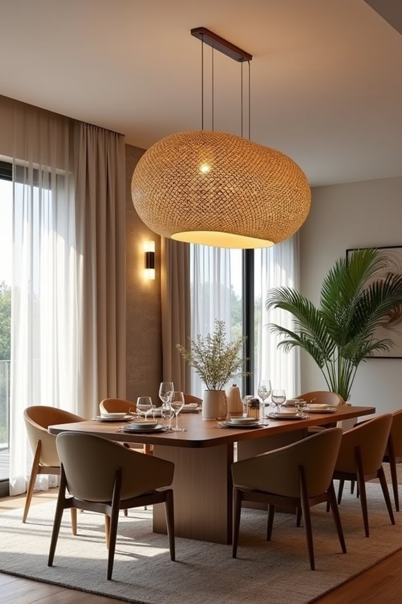 woven bamboo pendant elegance