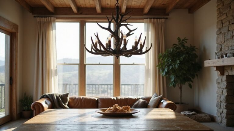 antler chandelier cabin decor
