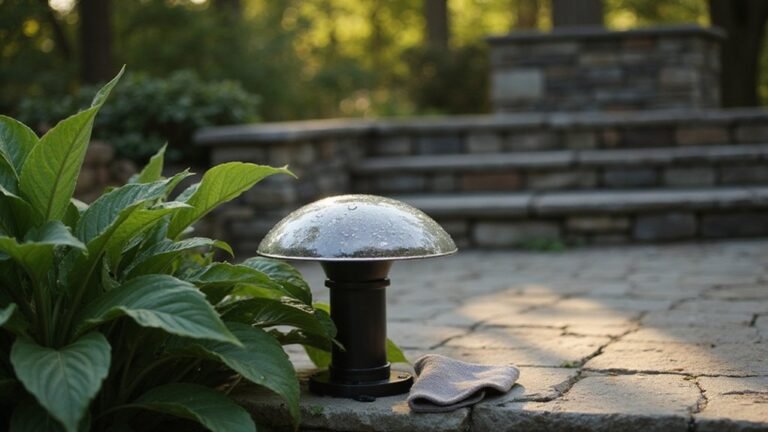 clean garden solar panels