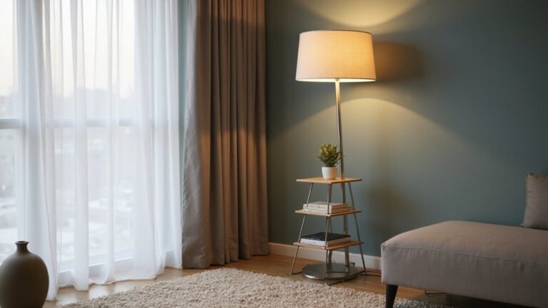 illuminated shelf floor lamps